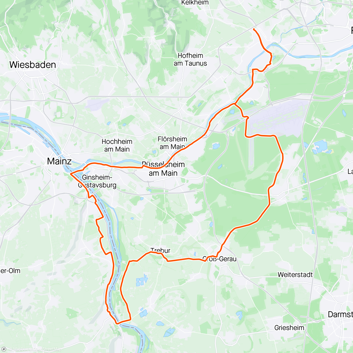 Map of the activity, Spazierfahrt nach Nierstein…