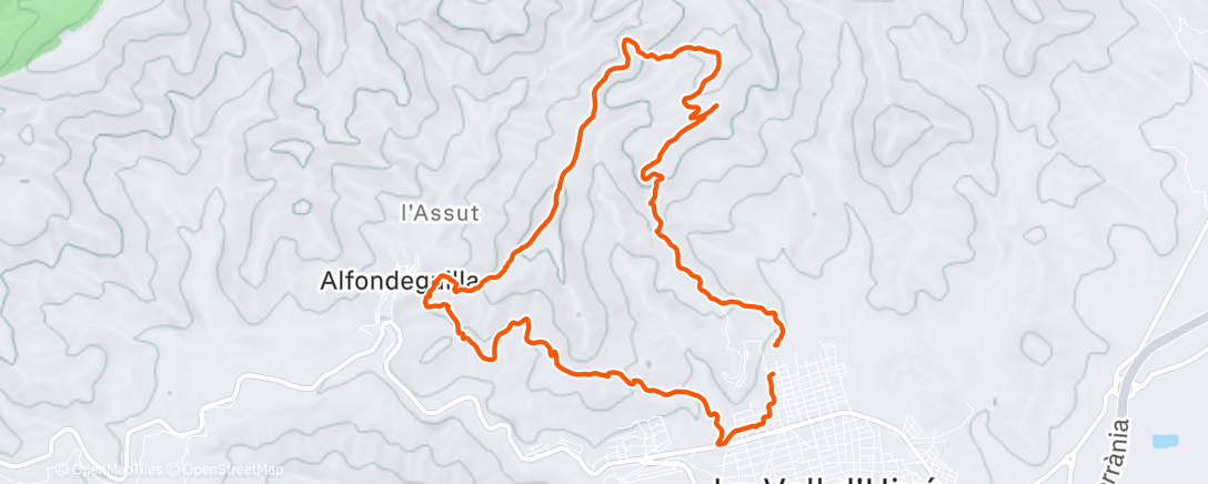 Map of the activity, Bicicleta por la mañana