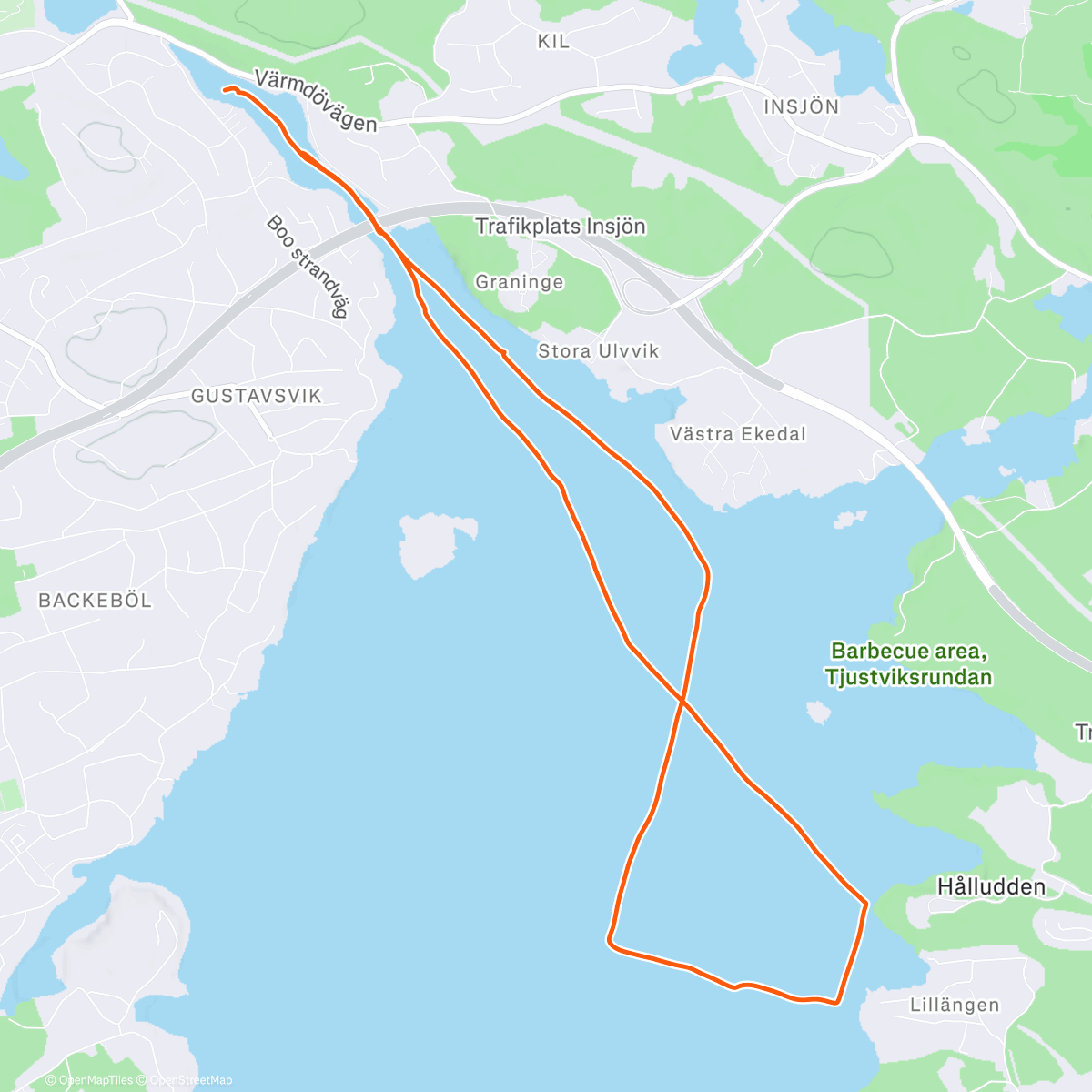 Map of the activity, Lunch Ice Skate