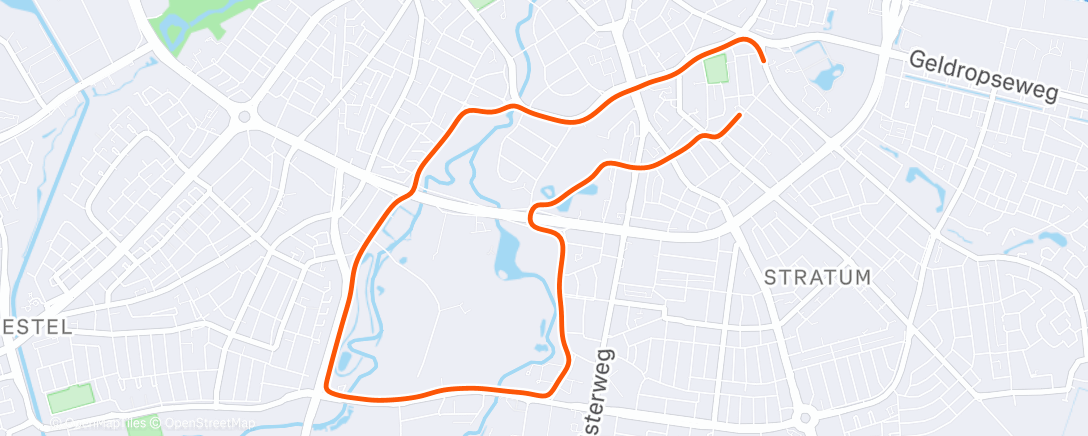 Map of the activity, Avondloop