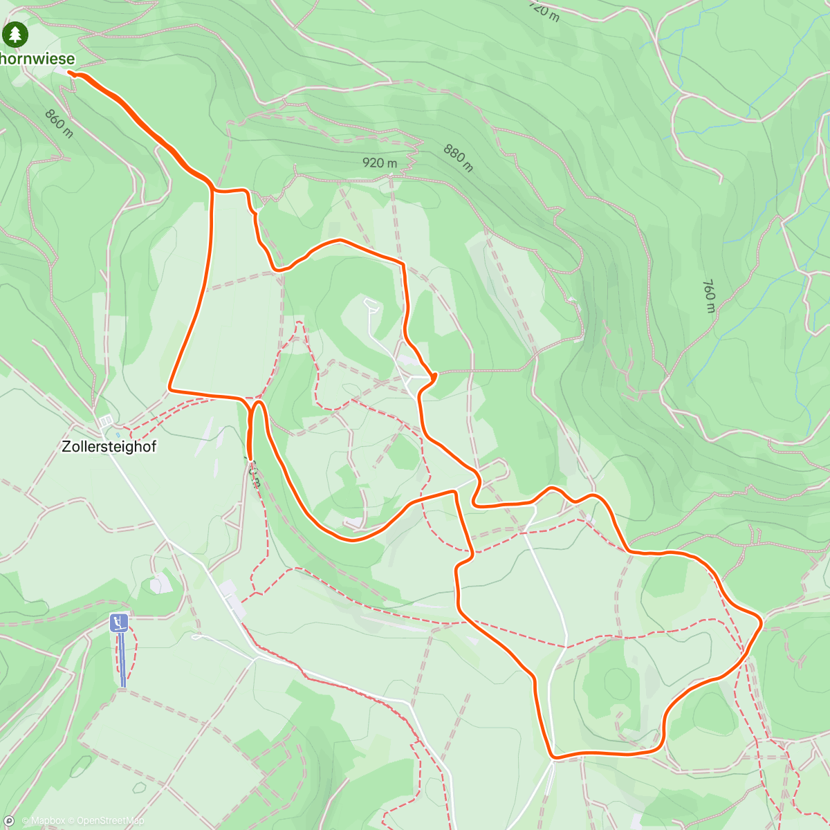 Карта физической активности (Wanderung am Nachmittag)