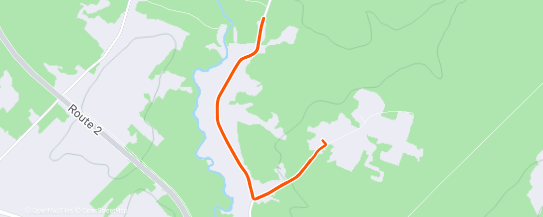 Map of the activity, Afternoon Run