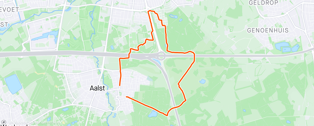 Map of the activity, Heide-wandeling.