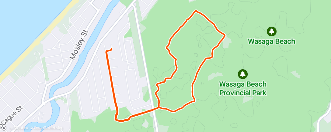 Map of the activity, Pup day run.