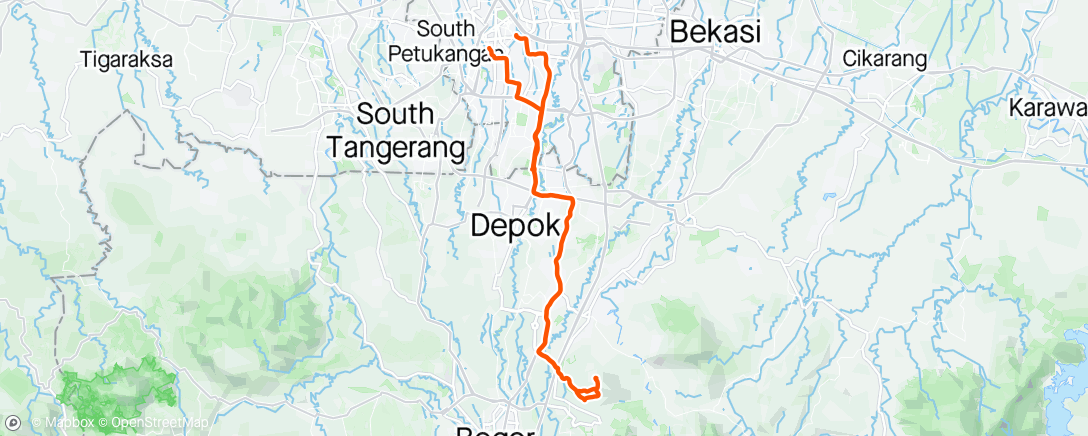 Map of the activity, Morning Ride