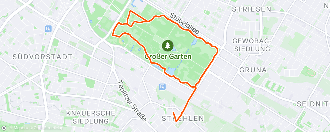 Map of the activity, Afternoon Run