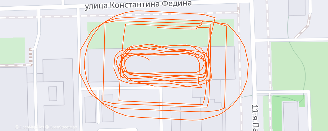 Map of the activity, Вечерний забег