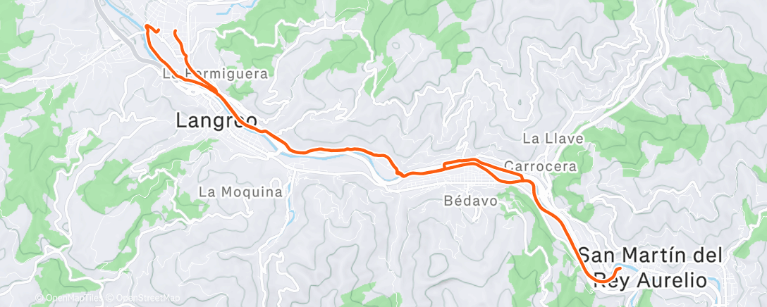 Map of the activity, Rodaje largo con toboganes, muy cómodo y a ritmo más vivo