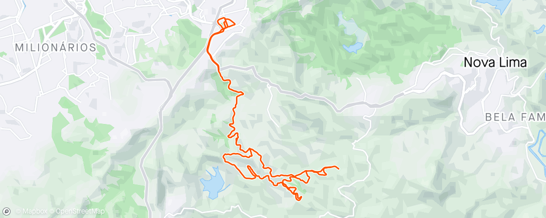 Mapa de la actividad, Pedalada de mountain bike matinal