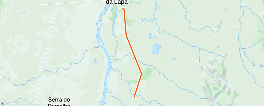 Map of the activity, Pedalada de mountain bike matinal