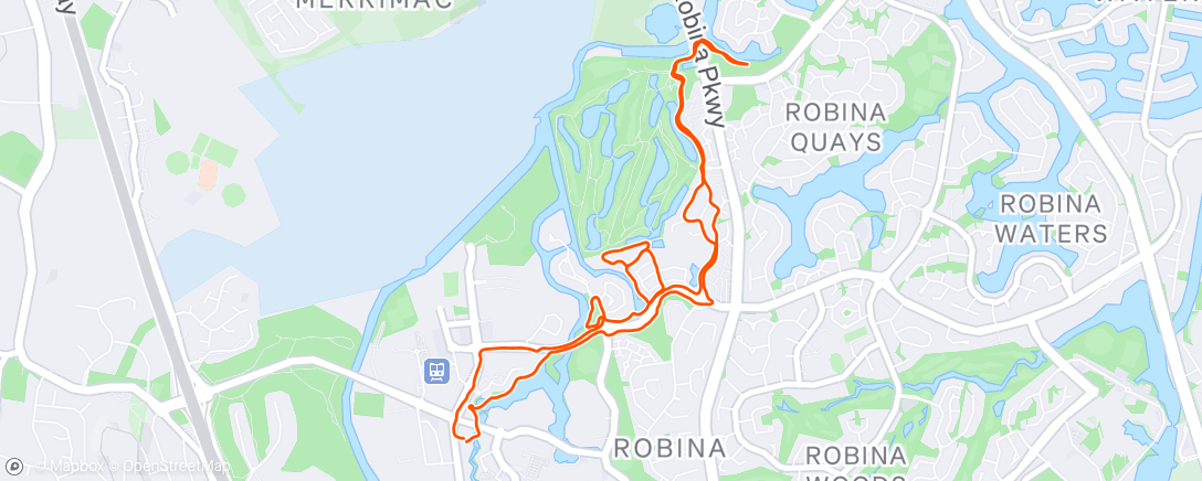 Map of the activity, Morning Run