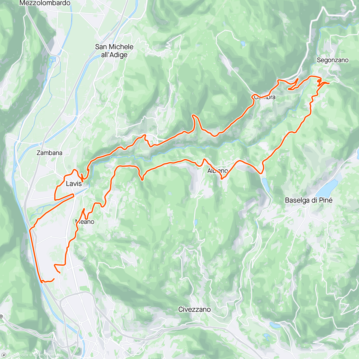 Map of the activity, Cembra corto