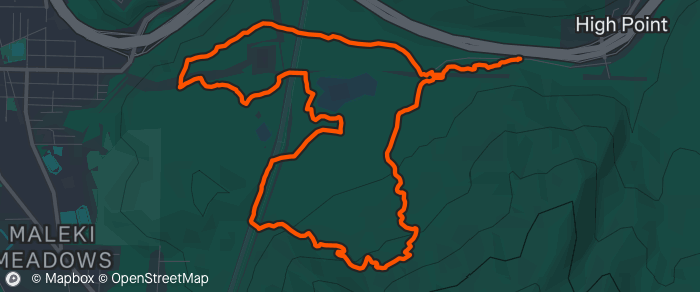 A map of Cowgill X HOKA: Intro to Trail Running