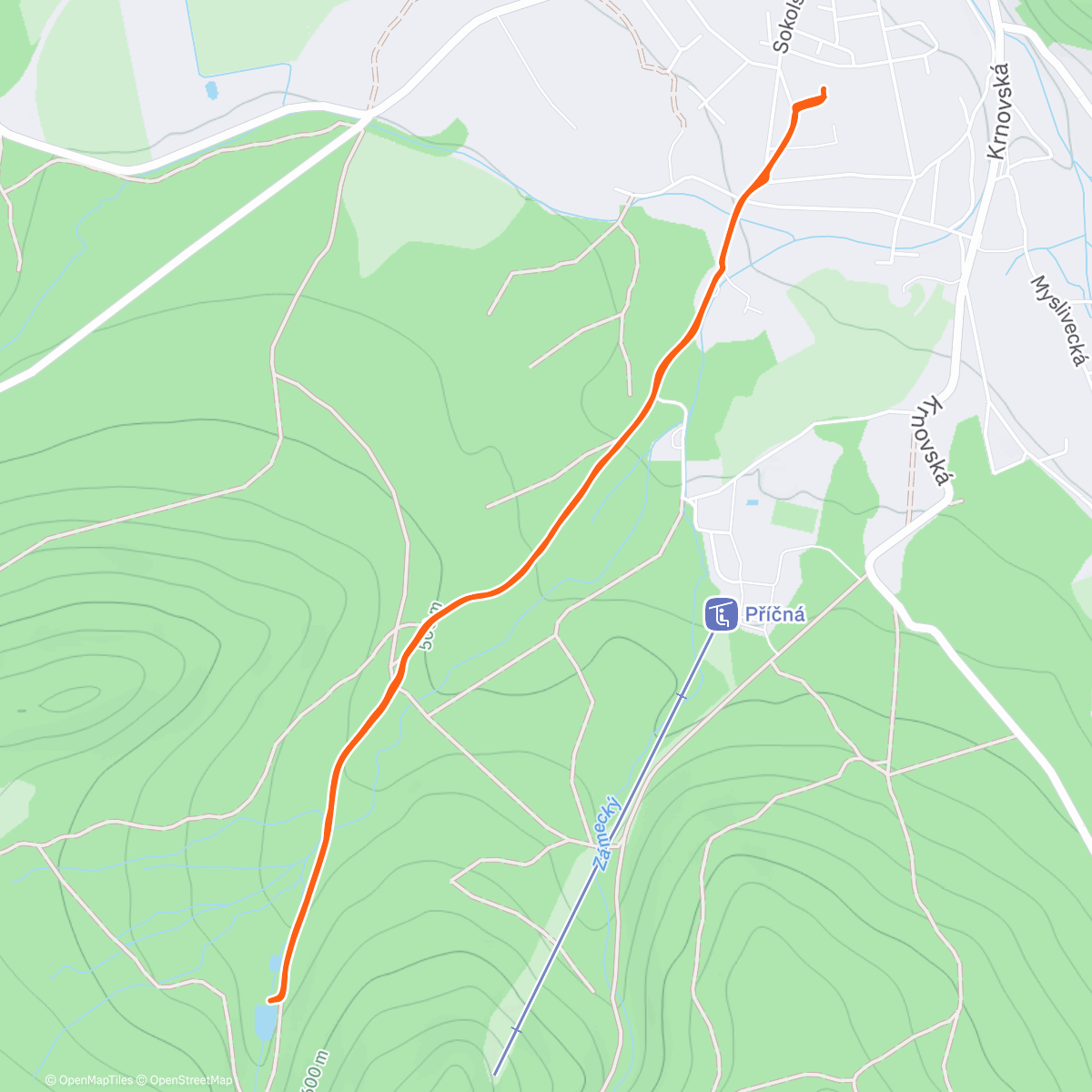 Map of the activity, Sváteční Čerňák