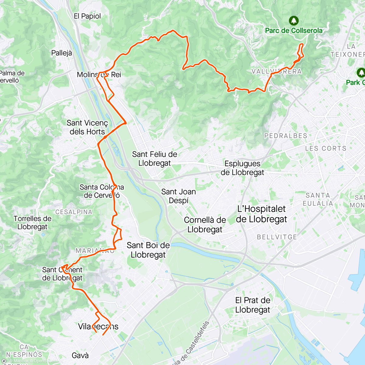 Map of the activity, Salida Road. *Cambio de Horario 😜🎡*
