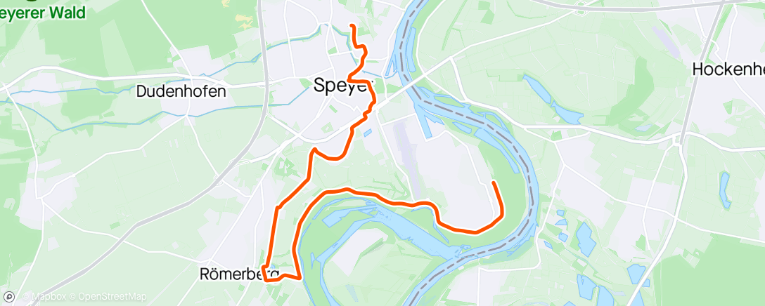 Map of the activity, Abendradfahrt