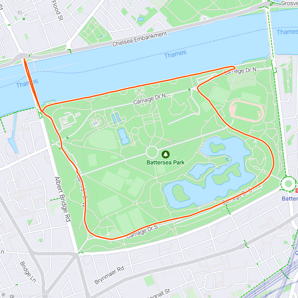 Map of the activity, London Social Run With the squad @ineos