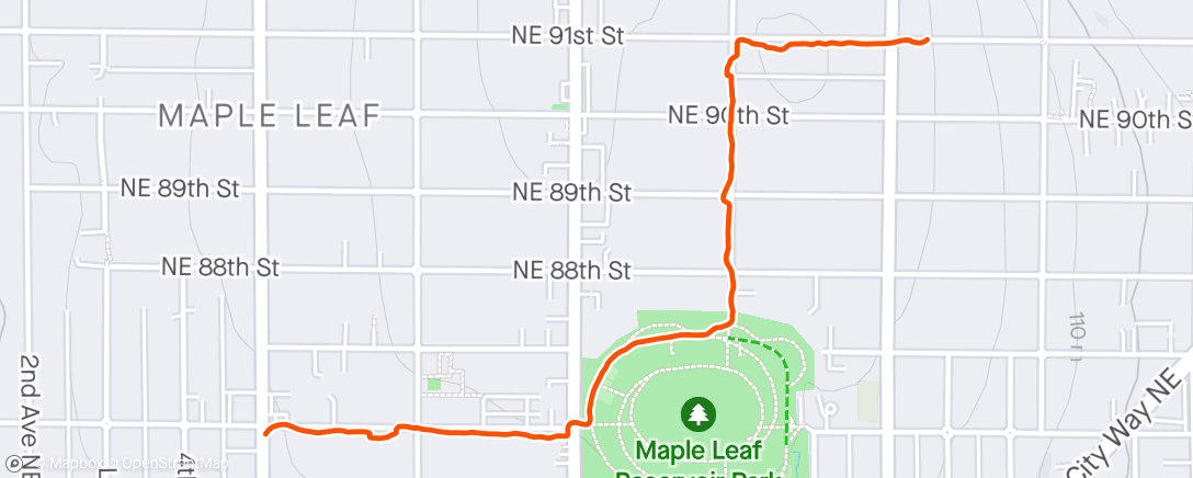 Mapa da atividade, Walk home