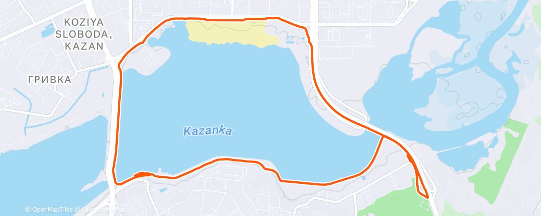 Map of the activity, Morning Run