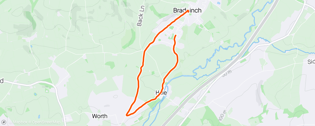 Map of the activity, Lunch Run