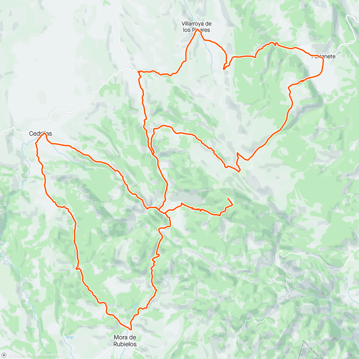 Map of the activity, Cicloturista Sierra de Gudar