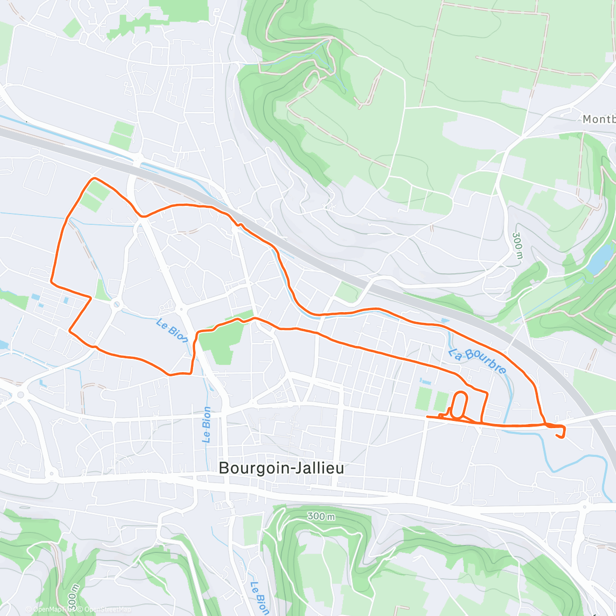 Map of the activity, Bourgoin