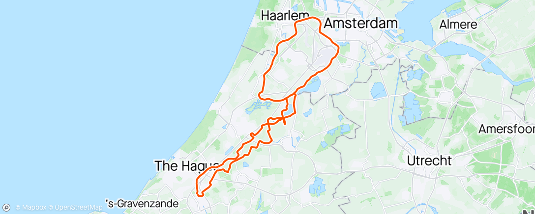 Карта физической активности (Rijswijk - Rondje Haarlemmermeer - Rijswijk)