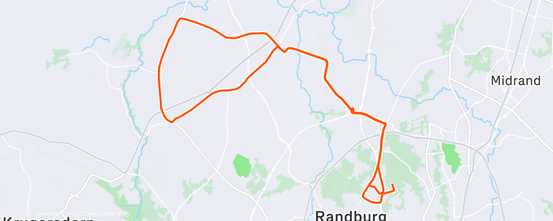 Map of the activity, Lunch Ride