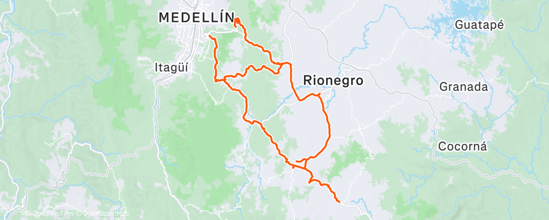 Map of the activity, Vuelta ciclista por la mañana