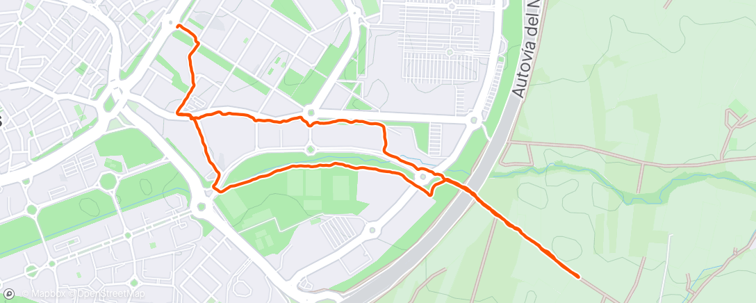 Mapa da atividade, Evening Walk with weight vest