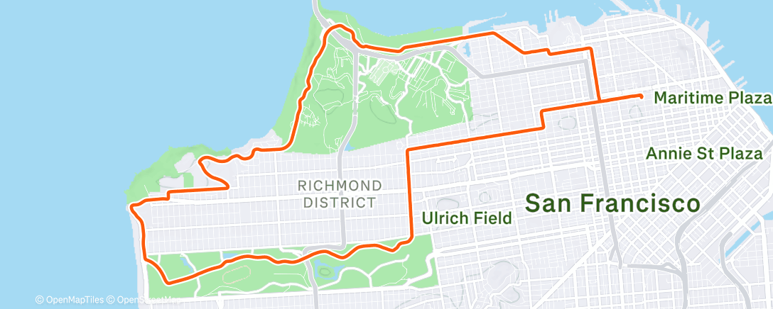 Map of the activity, Morning Ride