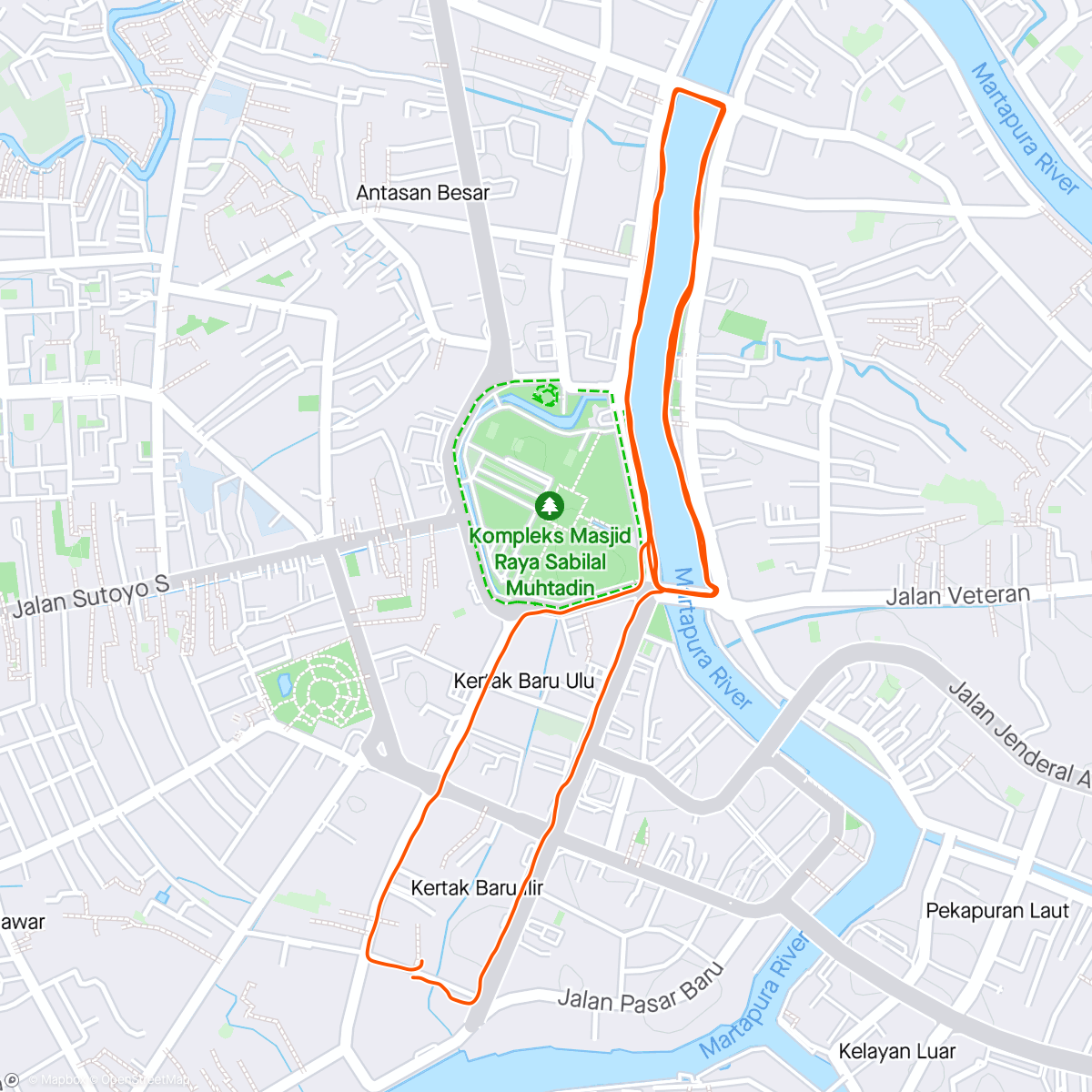 Map of the activity, Seloso Afternoon Run