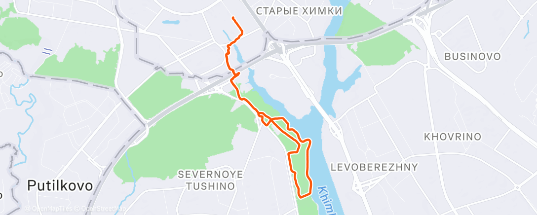 Map of the activity, Morning Walk
