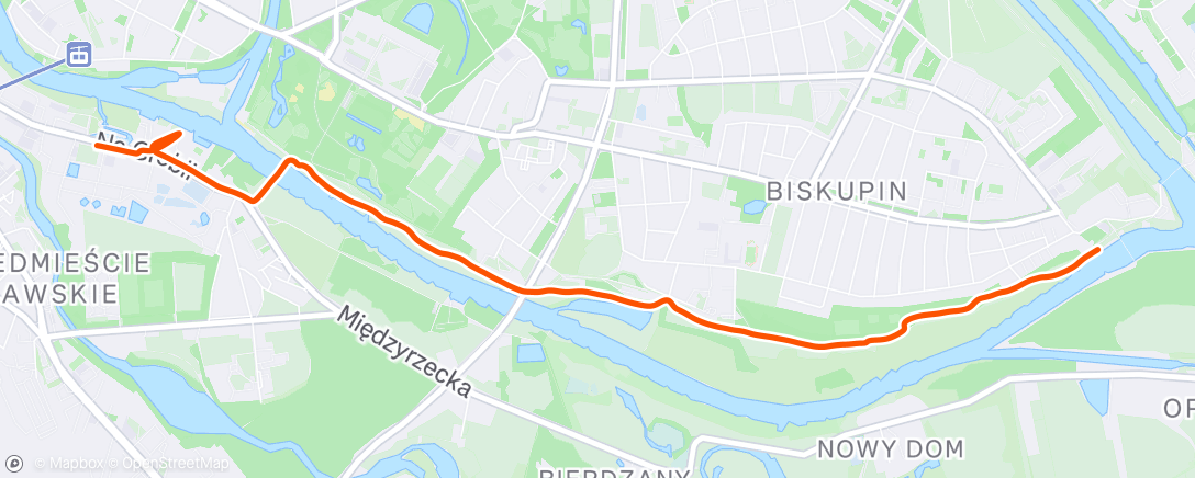 Map of the activity, Evening Walk