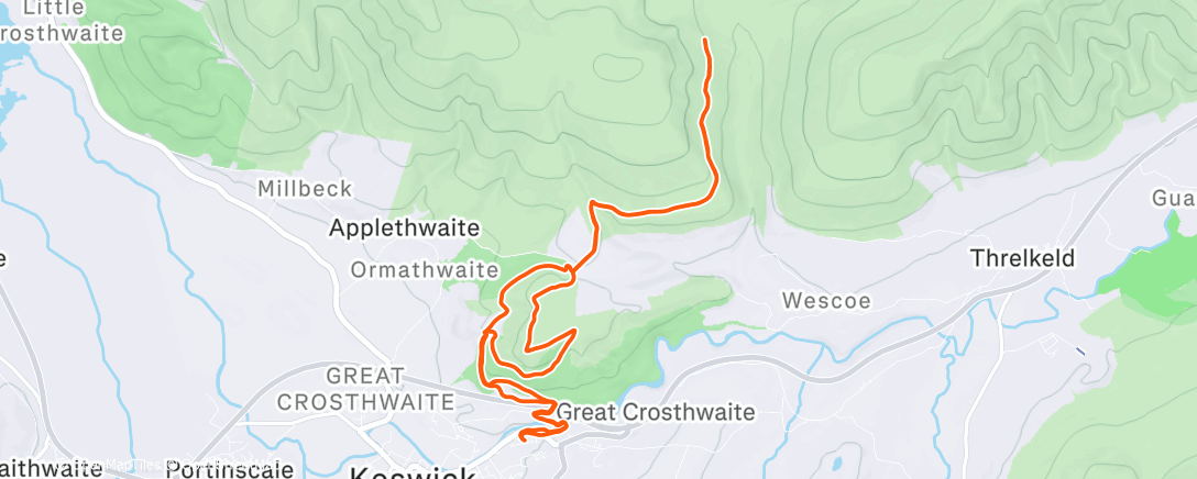 Map of the activity, Morning Run