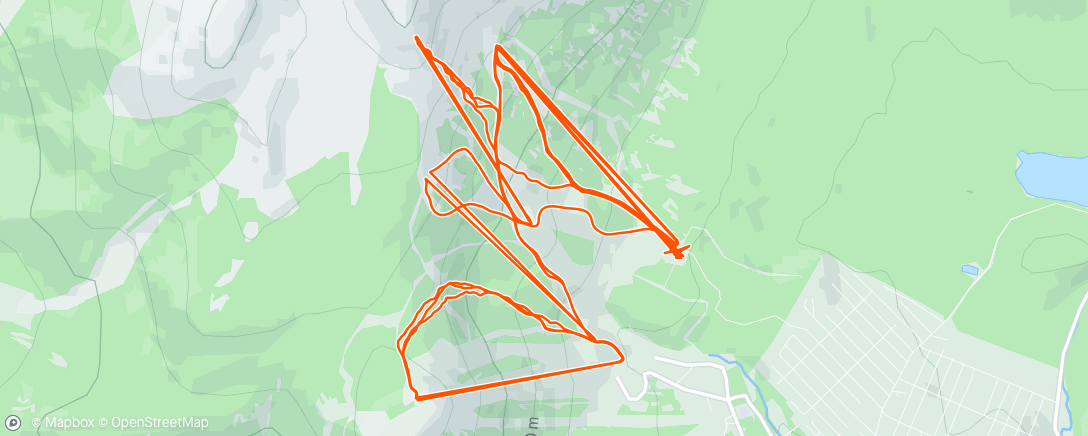 Map of the activity, Катание на сноуборде (утро)