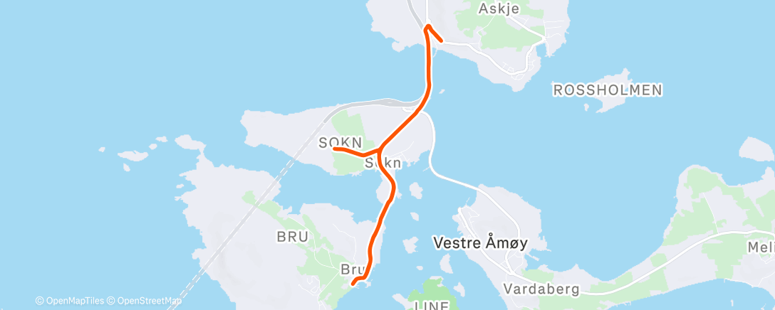 Map of the activity, Morning Run