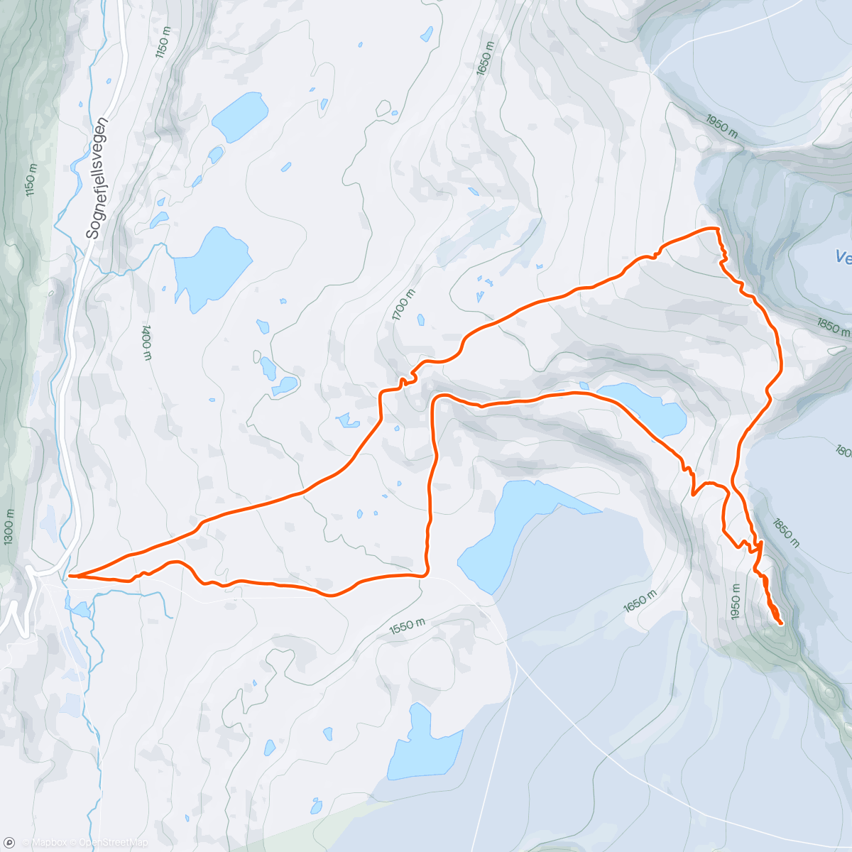 Map of the activity, Store Smørstabbtind og Veslbreatinden🌞