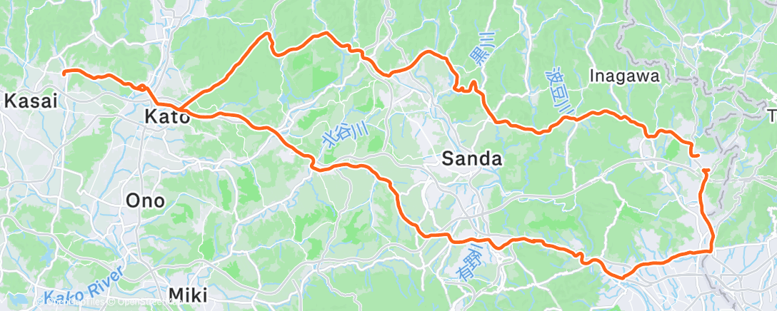 Map of the activity, 朝のライド