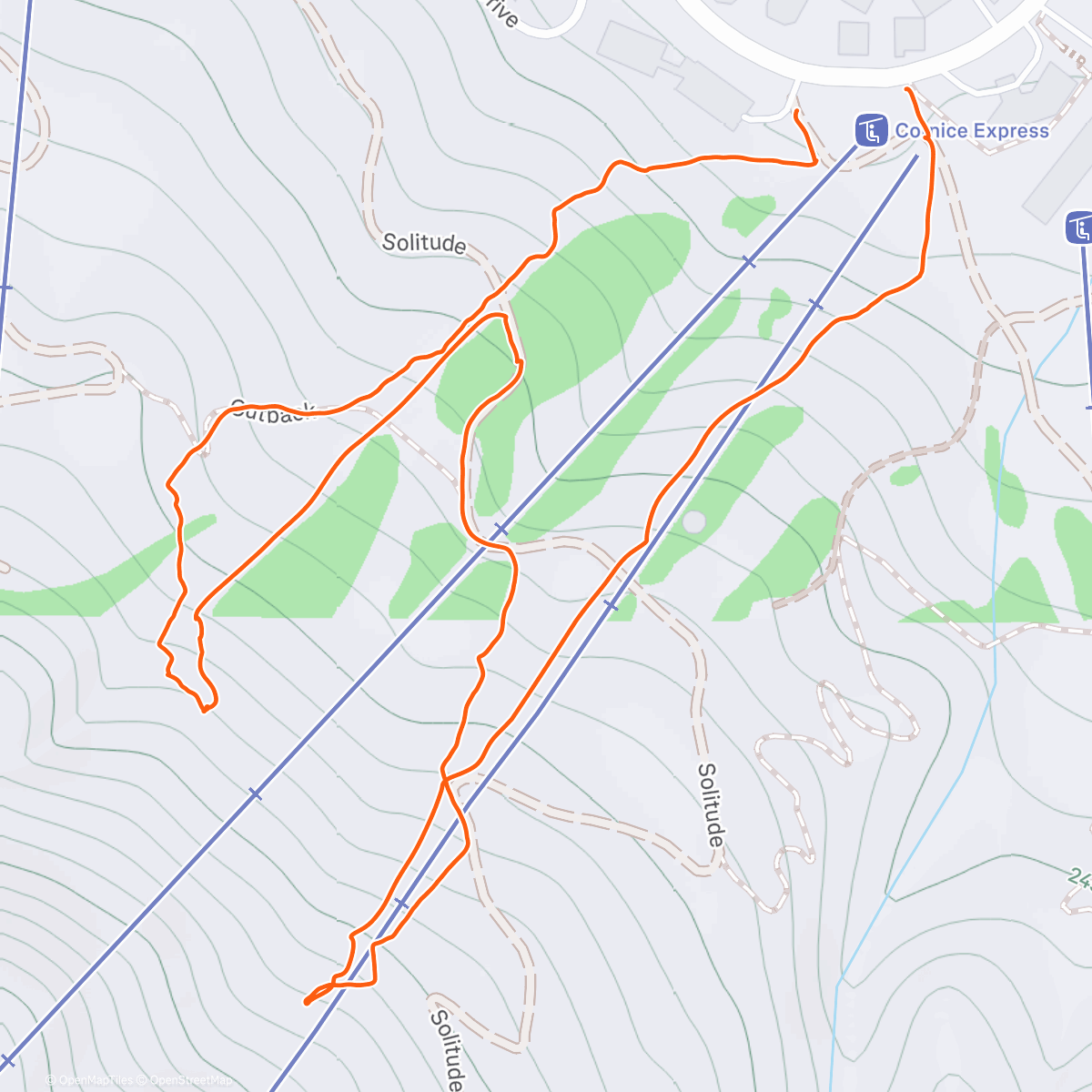 Map of the activity, Kirkwood tour