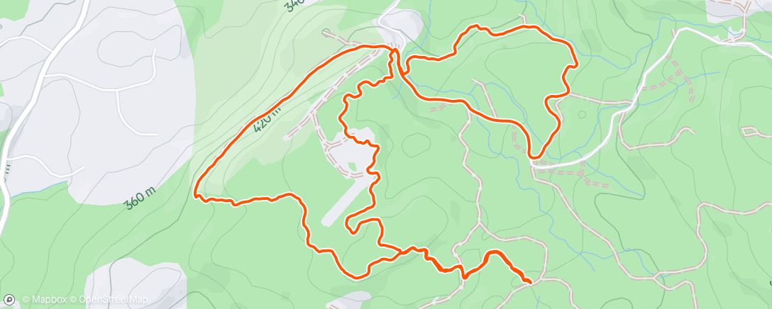 Map of the activity, Hills Thursday!