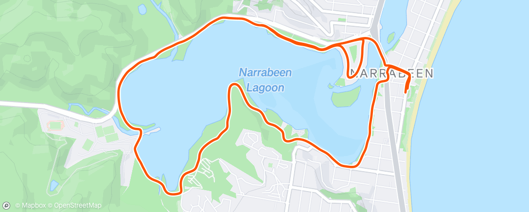 Map of the activity, Afternoon Run