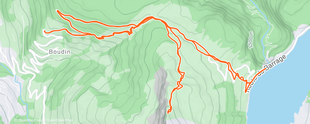 Map of the activity, Morning Hike