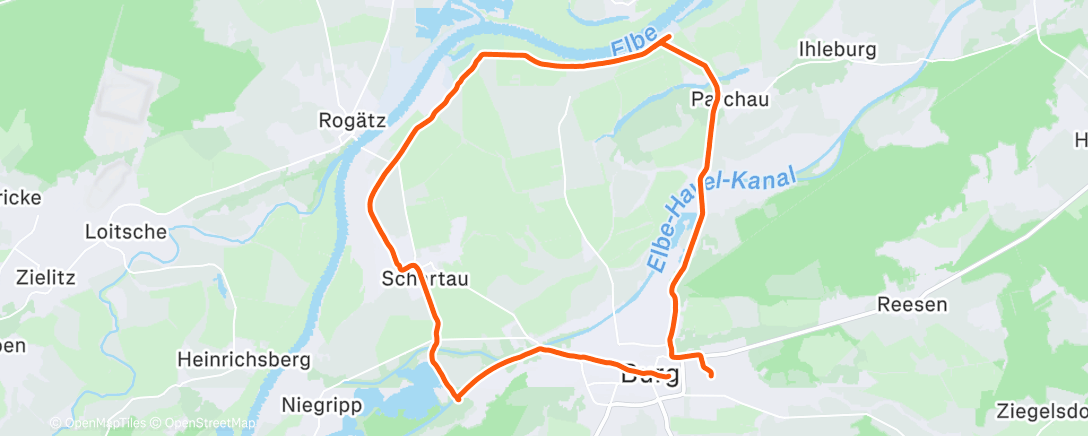 Map of the activity, Lauf am Morgen