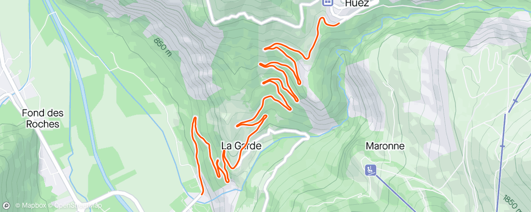 Map of the activity, FulGaz - Part Of Alpe d'Huez