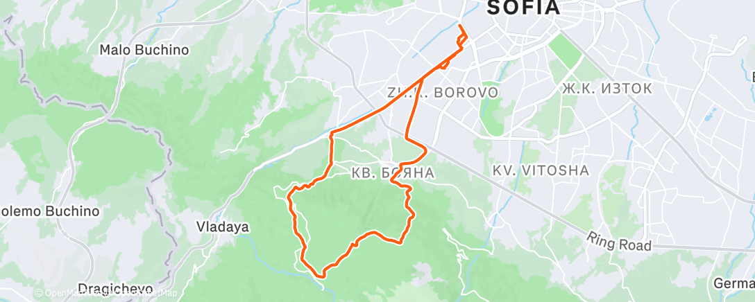 Map of the activity, Камен Дел DH