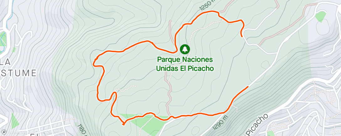 Mapa de la actividad, Picacho chill