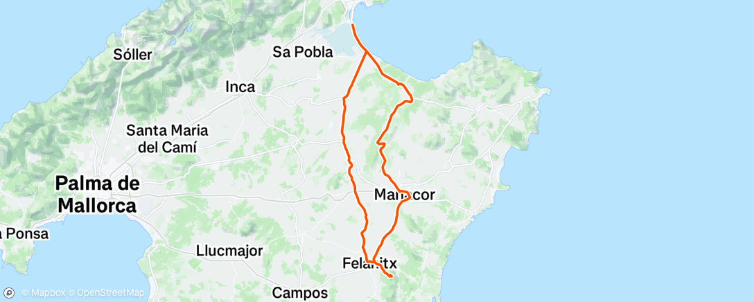 Map of the activity, Morning Ride