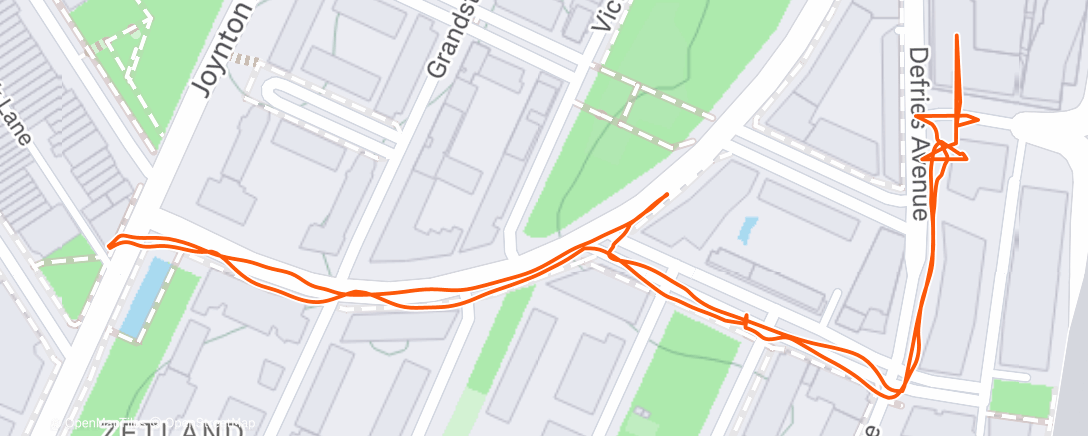 Карта физической активности (Monday Evening Run)