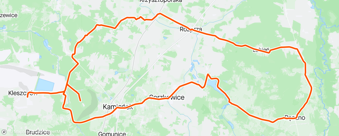 Mapa da atividade, Szum peletonu z RdF + wjazd na Mt Kamieńsk